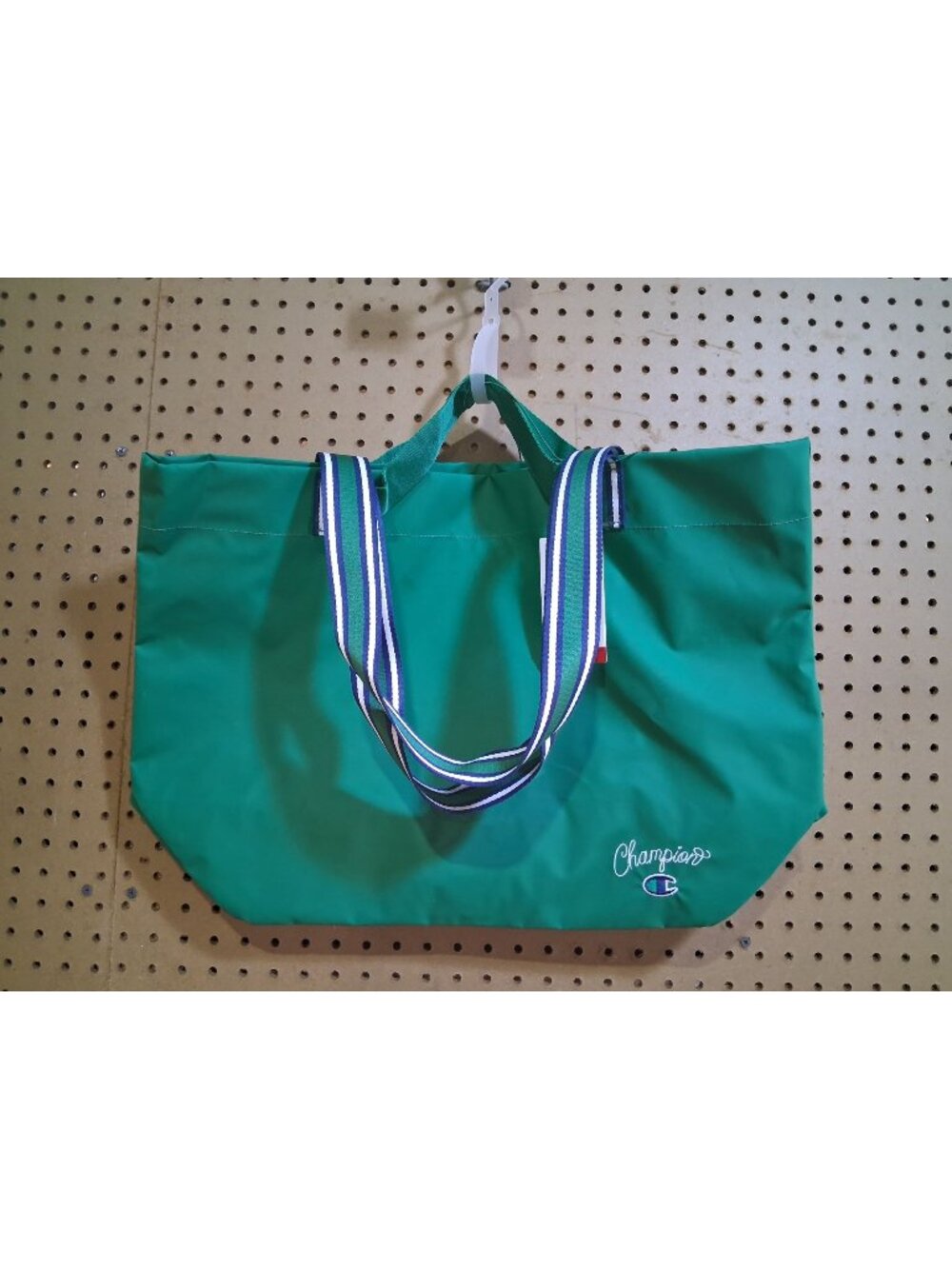 Champion Green Tote Bag W/ Embroidered Logo & Interior Storage